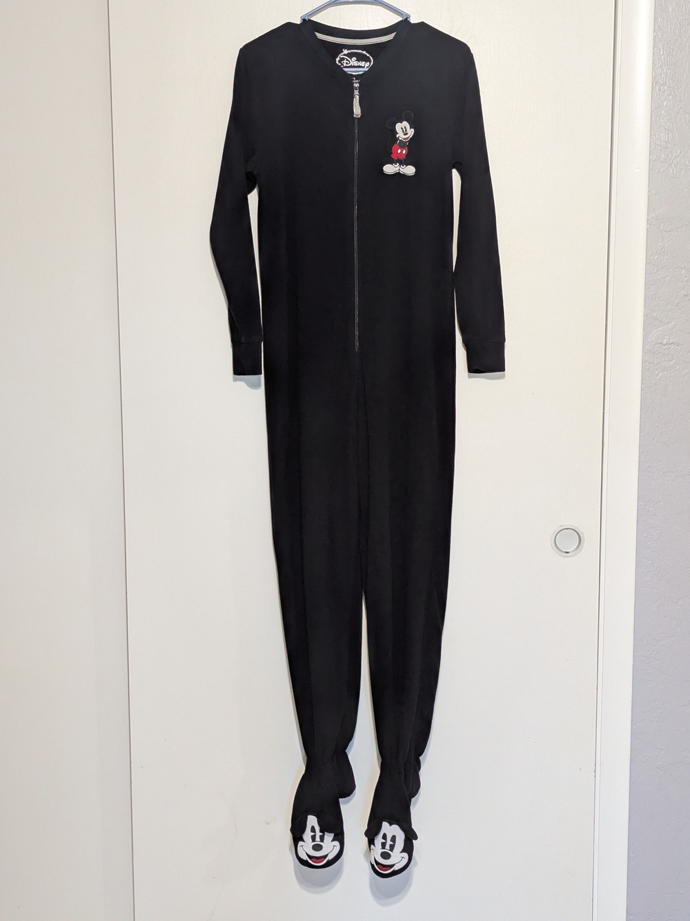 Disney Black Mickey Mouse Kids feety One-Piece Pajama